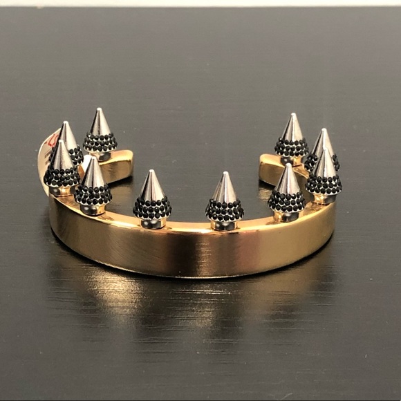 VITA FEDE BABYLON TWO-TONE CRYSTAL SPIKE CUFF - Picture 2 of 5